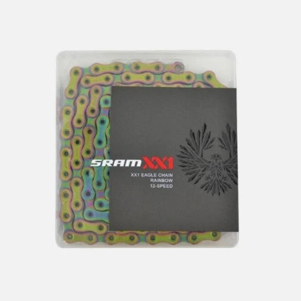 12-Speed Bicycle Chain 126 Links Rainbow Color High Performance Durability
