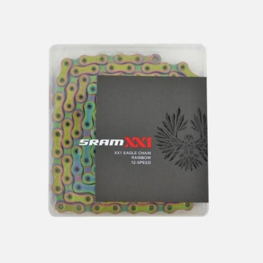 12-Speed Bicycle Chain 126 Links Rainbow Color High Performance Durability