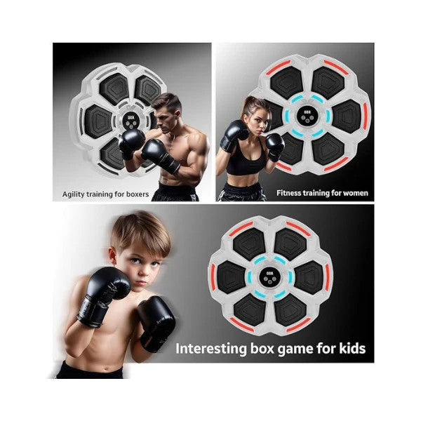 Wall-Mounted Boxing Trainer with Gloves - Interactive Fitness Equipment