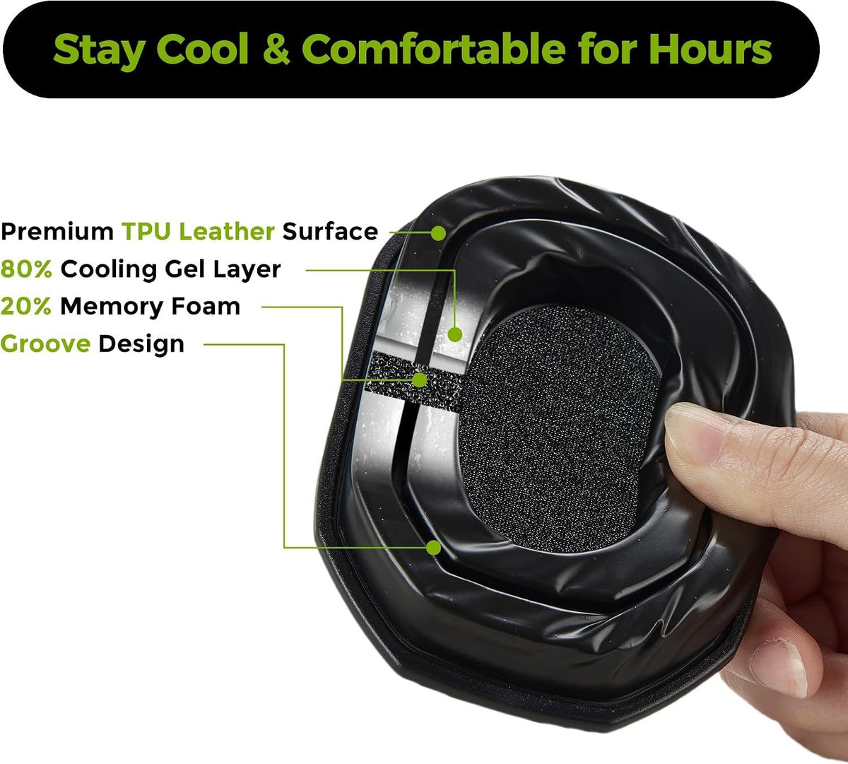 Silicone Cooling Gel Ear Pads for Walker's Razor & Safety Earmuffs - Noise Reduction & Comfort