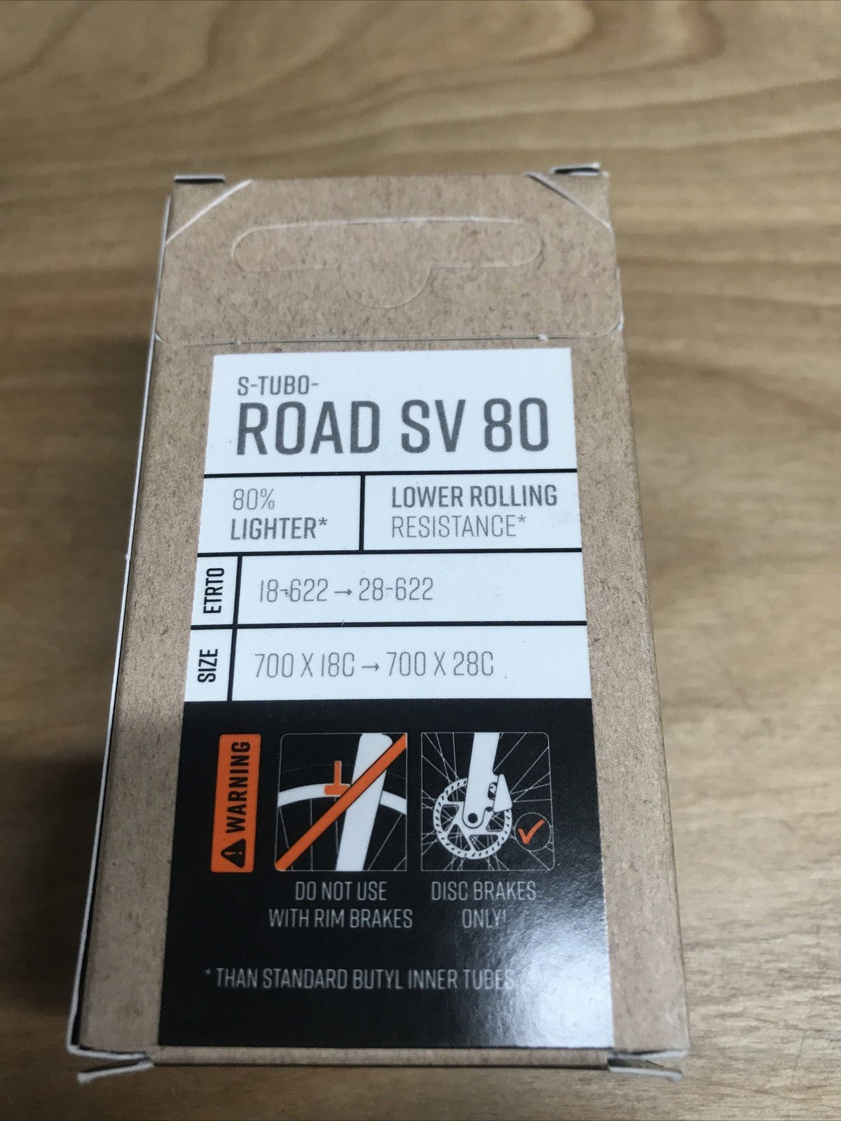 Tubolito Road Bicycle Tube - 700x18-28mm, 80mm Presta Valve, Orange