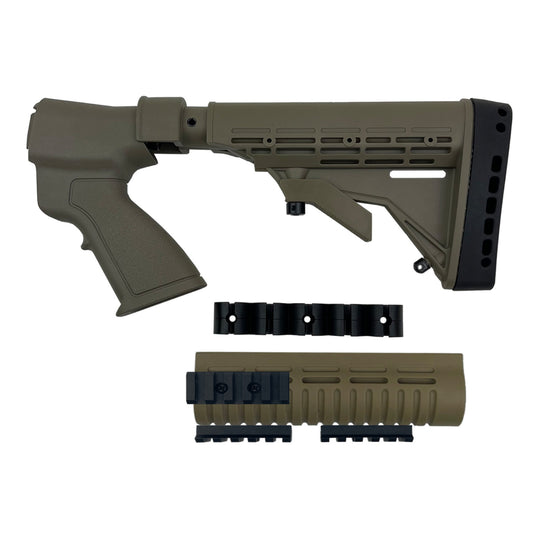 Recoil Reducing Tactical Shotgun Stock and Forend Set for Remington 870 - Flat Dark Earth