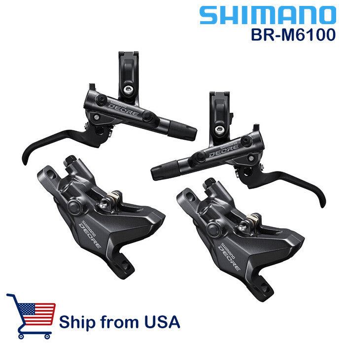Hydraulic Disc Brake Set for Mountain Bikes - Shimano Deore 2-Piston, F&R