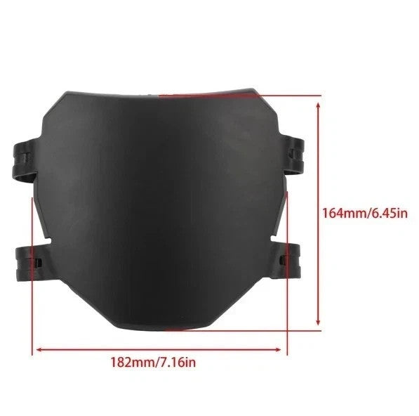 Universal Black Number Plate with Zip Ties for Electric Bikes and Mountain Bikes
