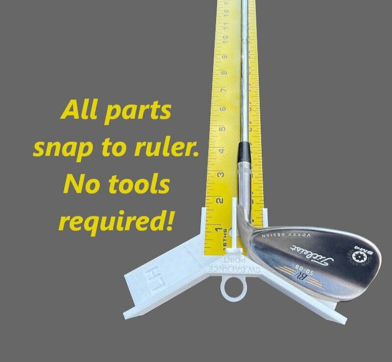 Golf Club Ruler - Precise Club Length & Swing Weight Fitting Tool