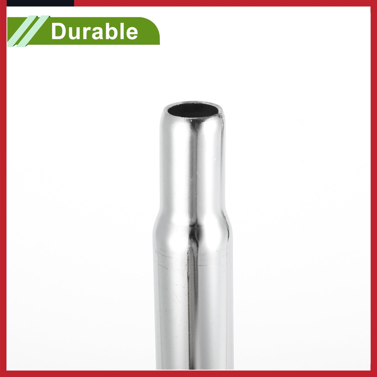 Bike Seat Post 27.2x250mm Steel Universal Bicycle Saddle Support - Silver