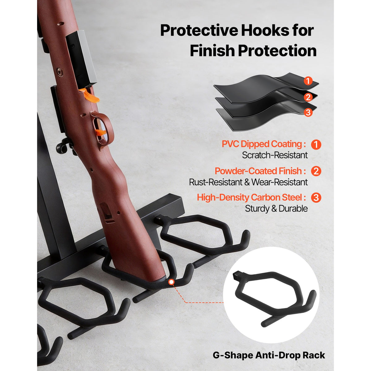 Portable Folding Gun Rack Stand for 7 Handguns and 4 Rifles