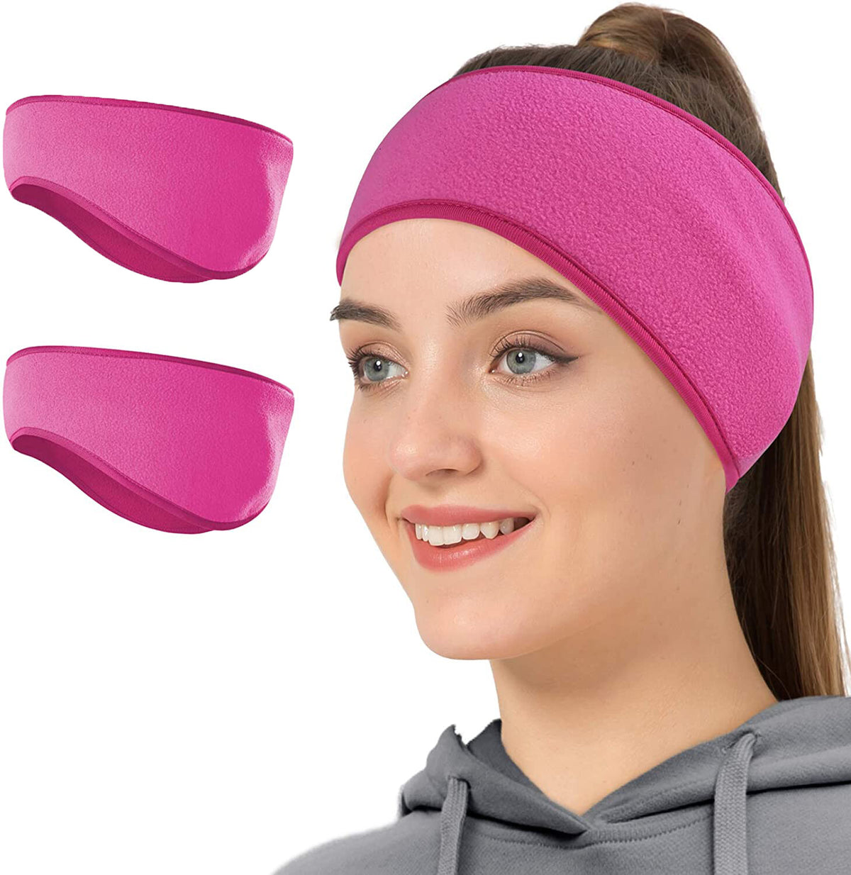 Winter Ear Warmer Headbands for Men Women Kids - Fleece Ski & Outdoor Gear