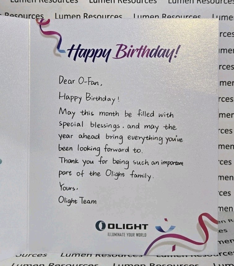 Limited Edition Olight i3T 2 EOS Birthday Flashlight & Card - 200 Lumens