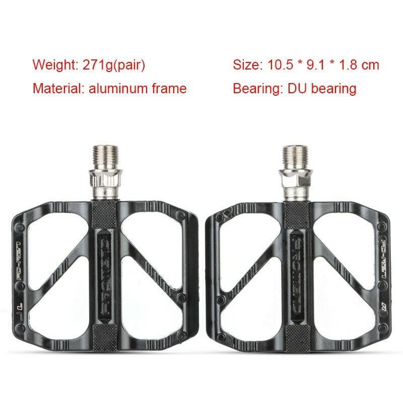 Mountain Bike Pedals Aluminum Non-slip MTB Pedals 9/16" Set of 2