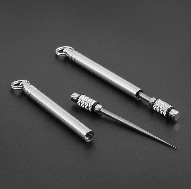 Portable Titanium Toothpick Keychain Reusable Eco-Friendly Holder