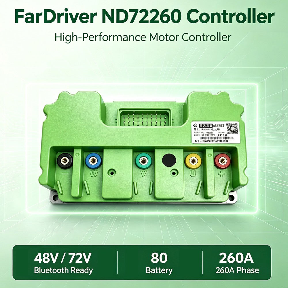 48V-72V Bluetooth Battery Controller 80A 260A Phase for Electric Vehicles