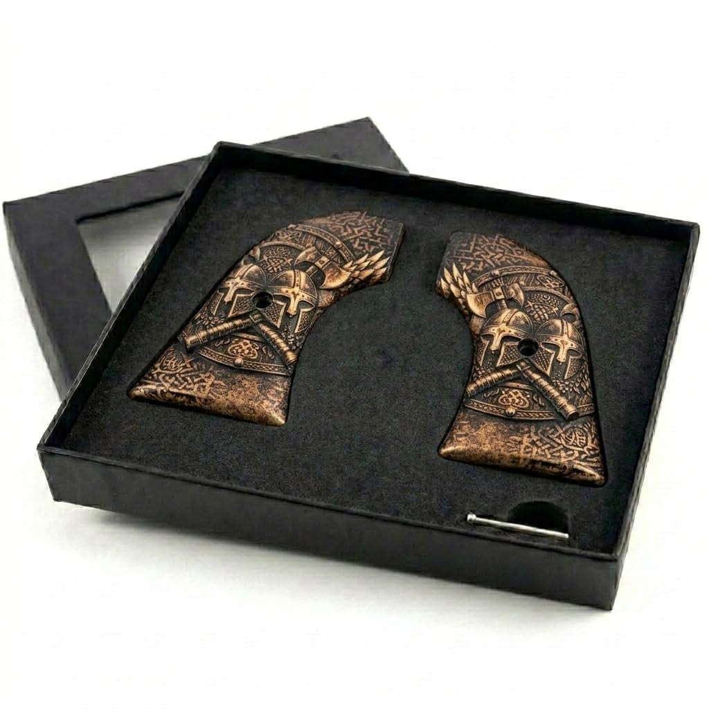 Heritage Rough Rider Gun Grips with Crusader Helmet Artwork for .22 LR & Magnum Revolvers