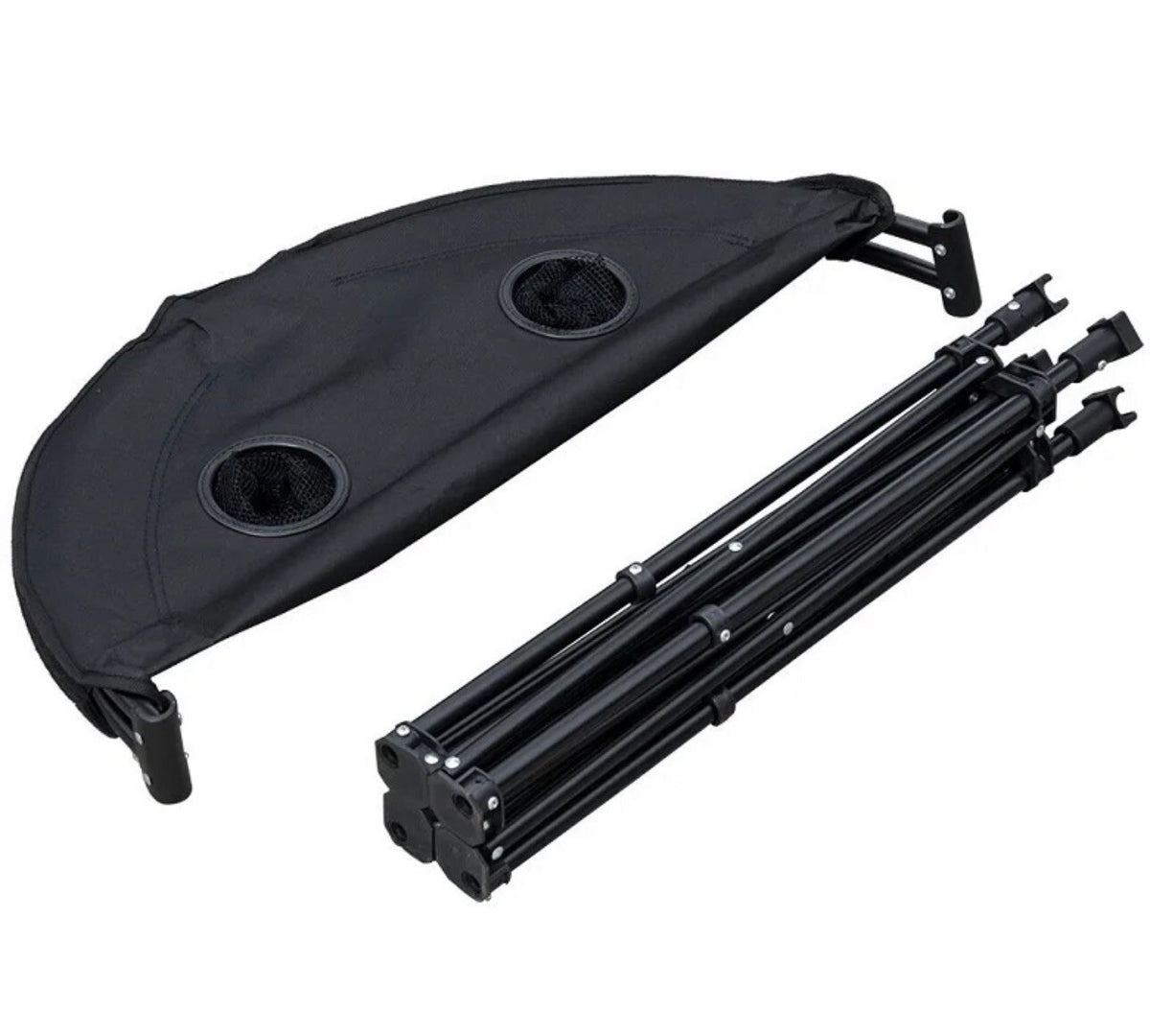 Lightweight Foldable Camping Table with Carry Bag and Mesh Cup Holders