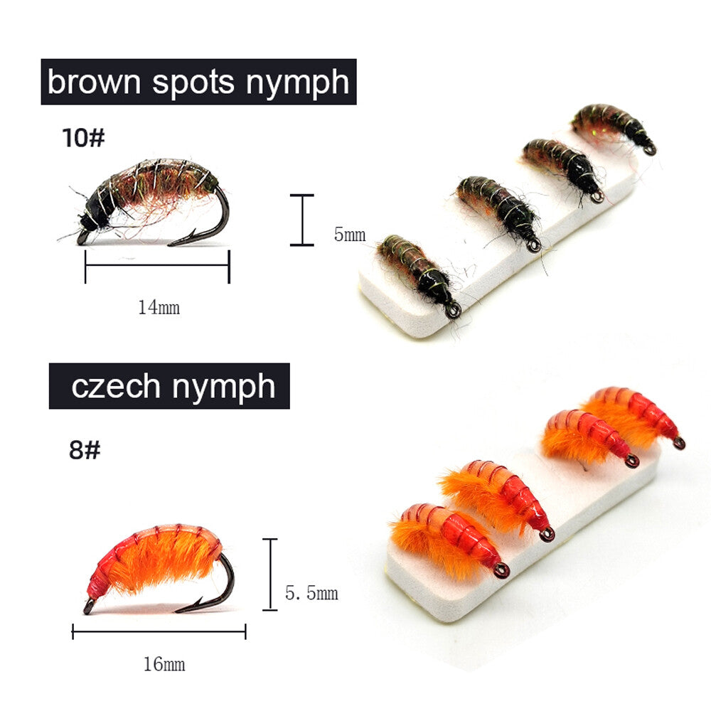 Fly Fishing Flies Assortment Kit with 64 Hand-Tied Lures & Tackle Box