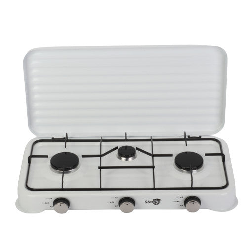 Portable 3 Burner Gas Stove for Camping Caravan Outdoor Cooking