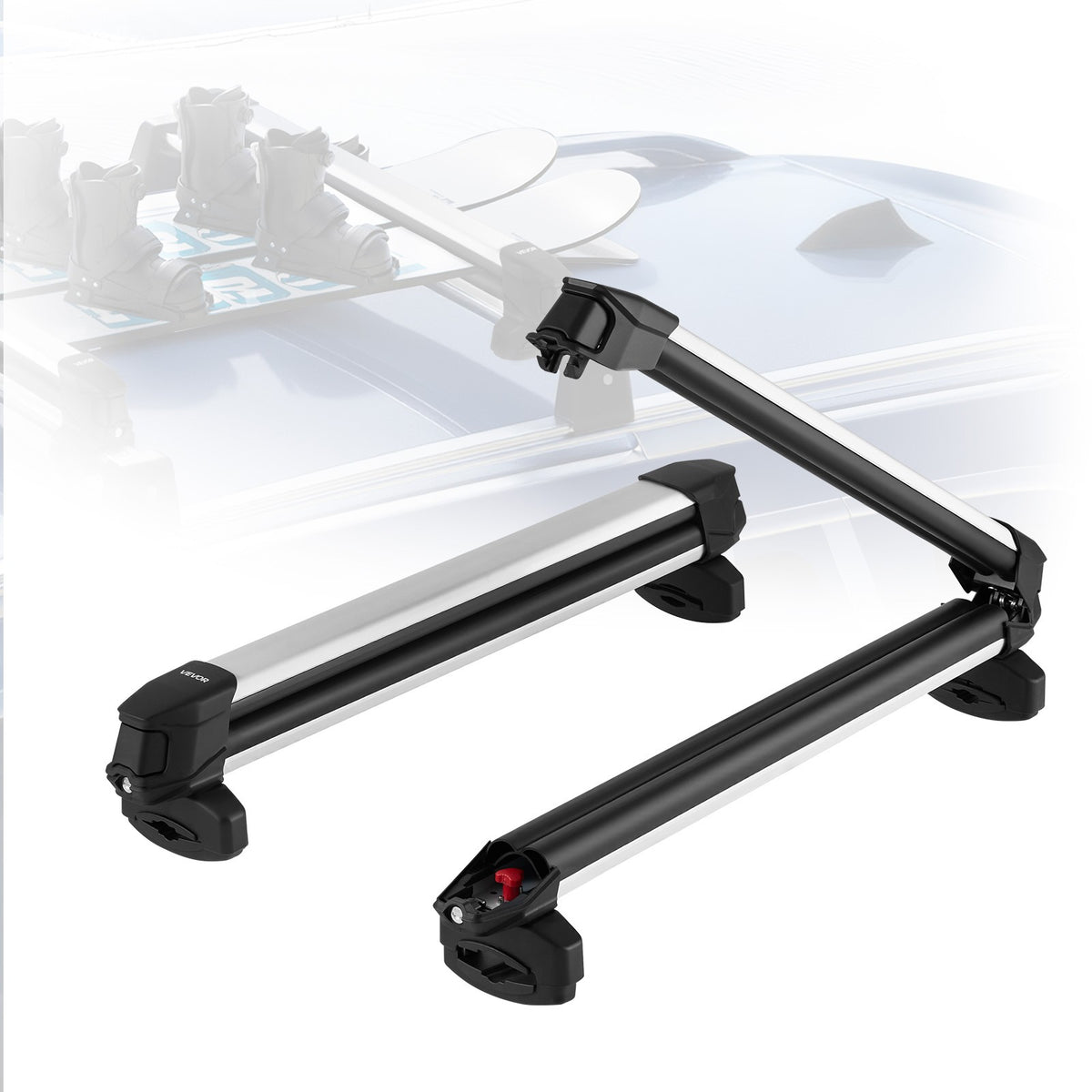Universal Ski Snowboard Roof Rack Carrier Fits 6 Skis or 4 Snowboards