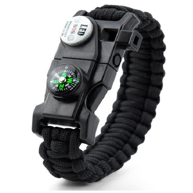 21 in 1 Paracord Survival Bracelet Kit with Emergency Tools & SOS Light