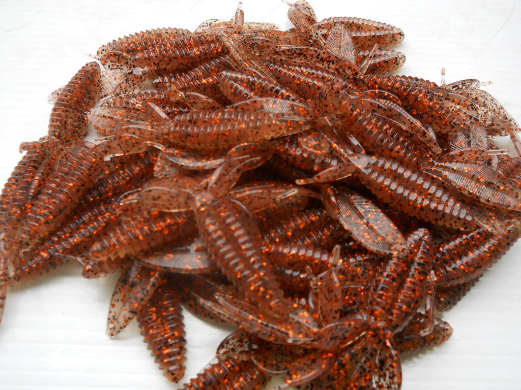 Soft Plastic Bass Fishing Baits - 50 3.5" Beaver Bug Lures in Multiple Colors