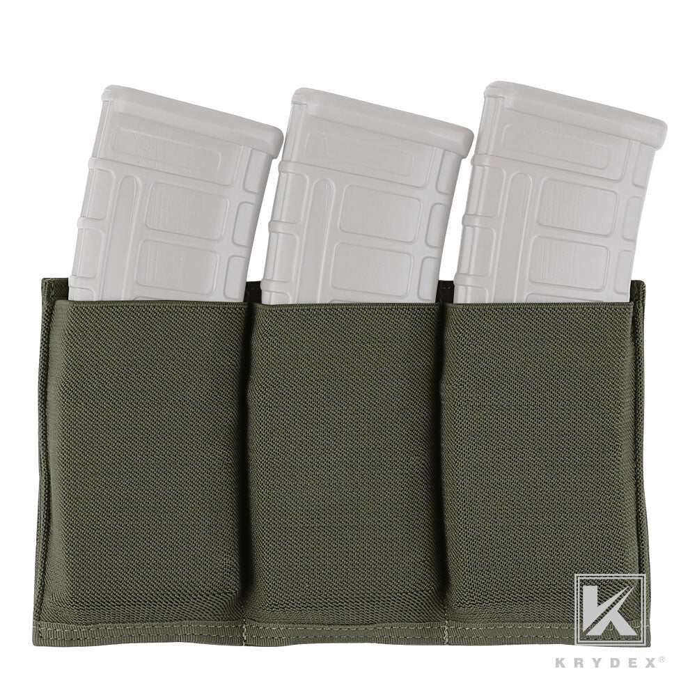 Tactical Triple Mag Pouch for 5.56 Magazines Open Top MOLLE Webbing