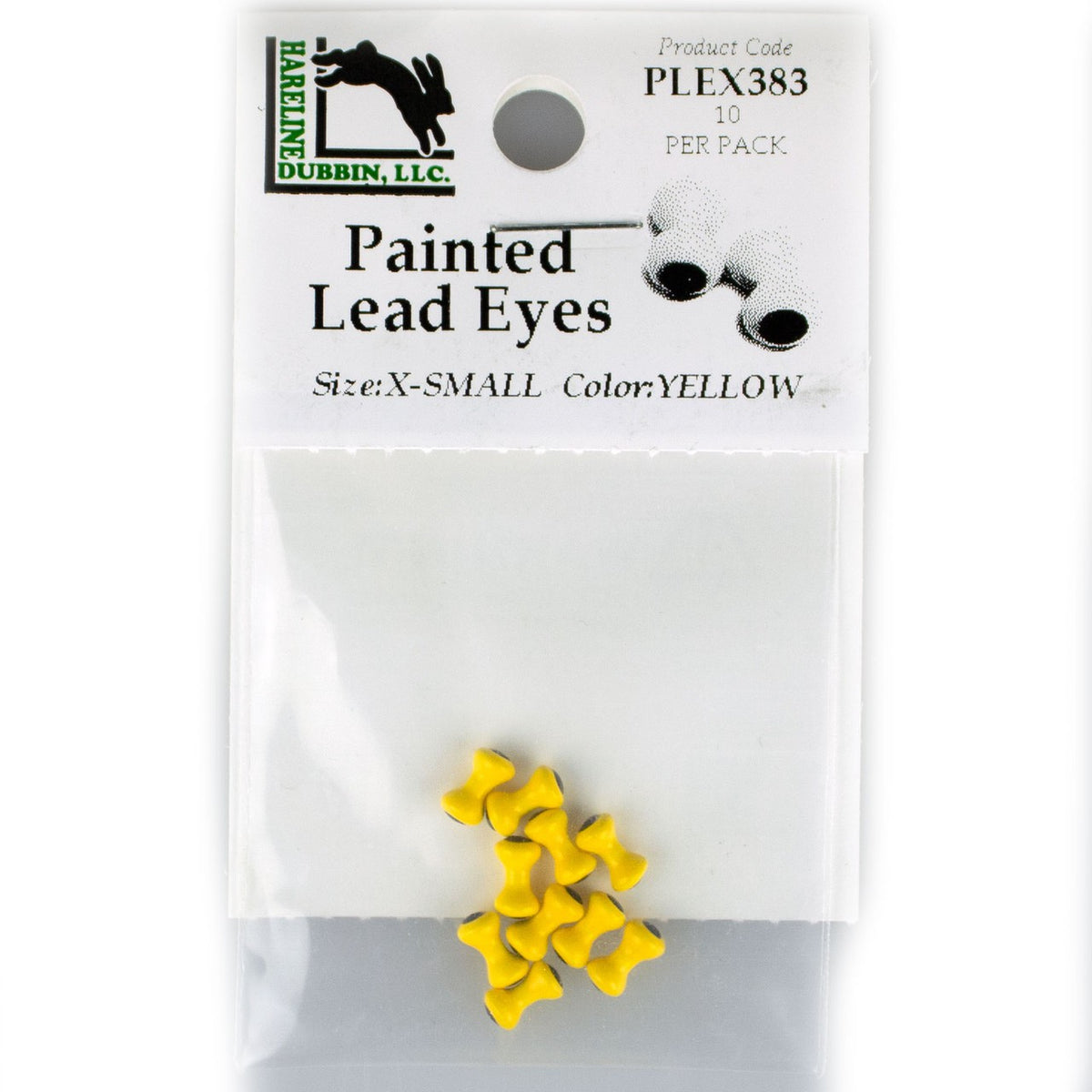 Painted Lead Dumbbell Eyes for Fly Tying - Bright Colors, 10 Pieces