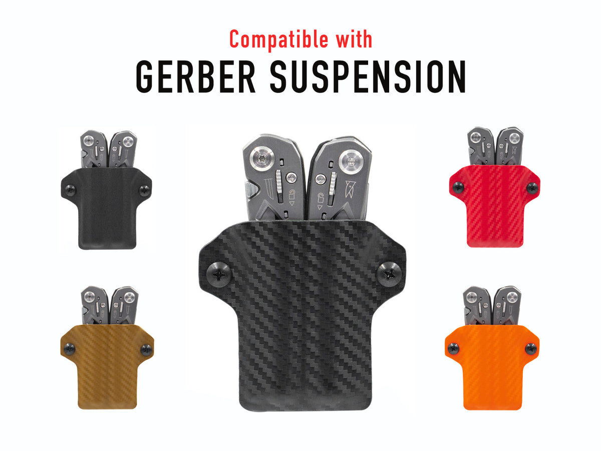 Kydex Multitool Sheath for GERBER SUSPENSION - Made in USA, Adjustable Carry