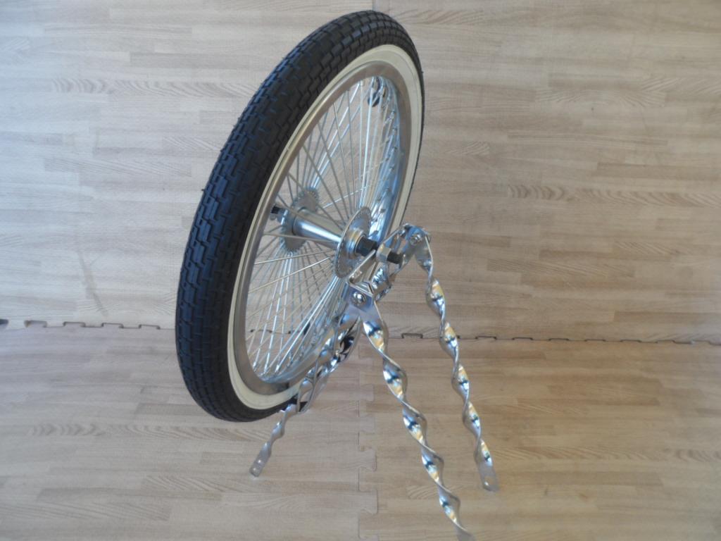 20-Inch Lowrider Bicycle Wheel and Tire Kit with 16-Inch Spare White Wall