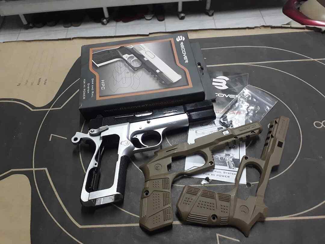 Recover Tactical HPC Grip and Rail System for Browning FN Hi Power - Lightweight, Easy Install, MIL-STD Rail