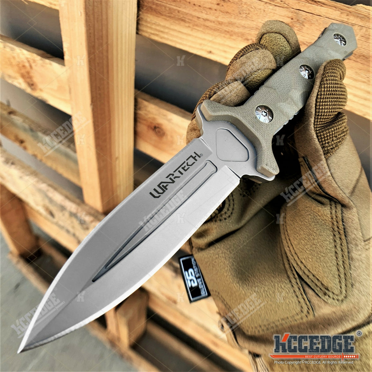 8-Inch Tactical Fixed Blade Knife with G10 Handle and Molle Kydex Sheath