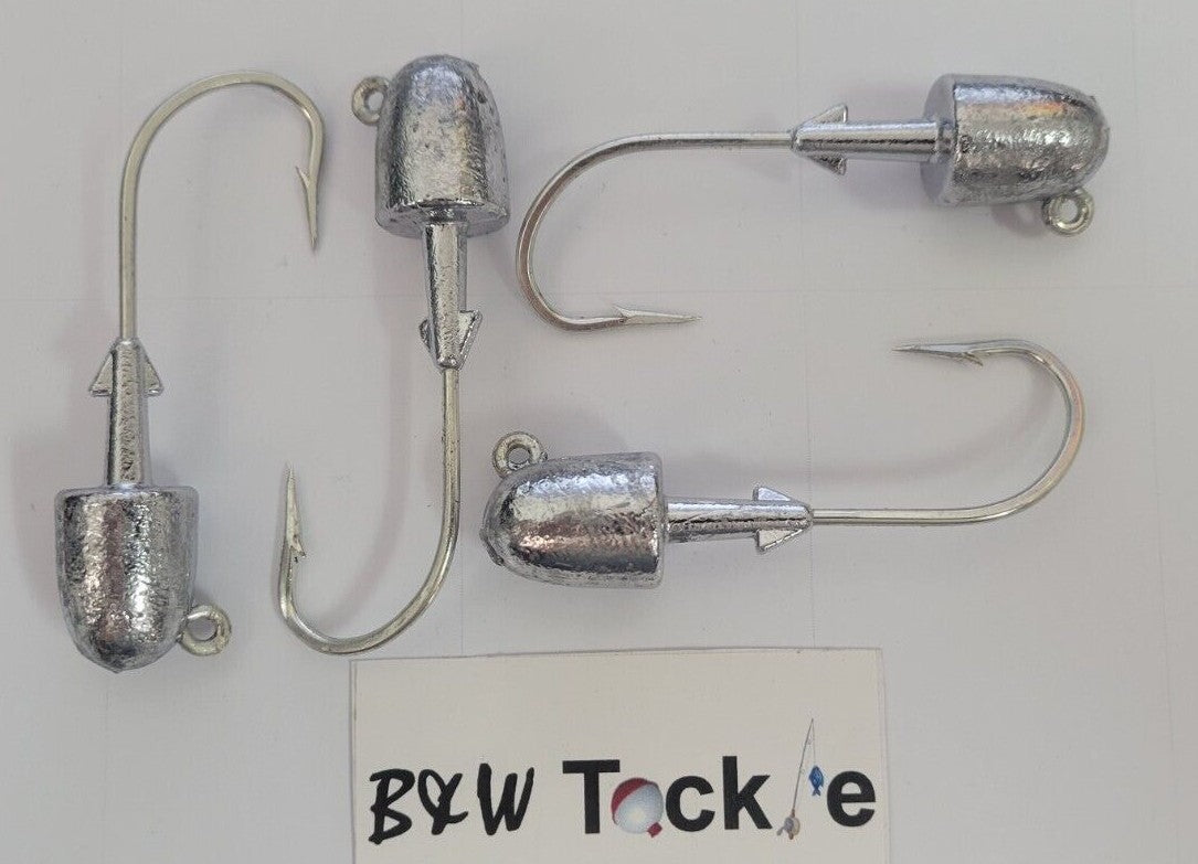 Fishing Bullet Nose Jigs Set with Mustad Hooks - Multiple Weights