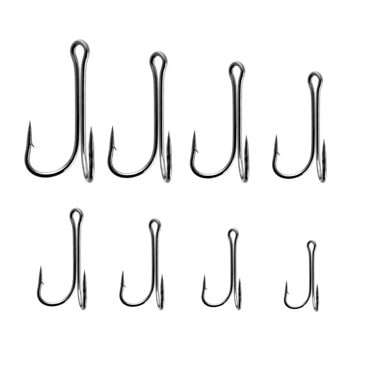 Double Fishing Hooks Carbon Steel Durable Toad Frog Hook Set - Multiple Sizes
