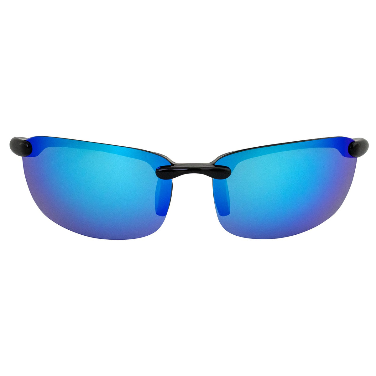 Polarized Rimless Sunglasses with Blue Mirror Lenses - Unisex Outdoor Sports