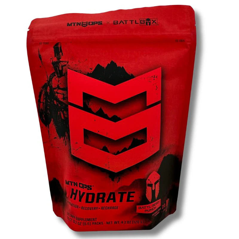 Electrolyte Drink Mix Pack - Hydration & Recovery Formula, BattlBerry Punch Flavor, 20 Single-Serve Packets