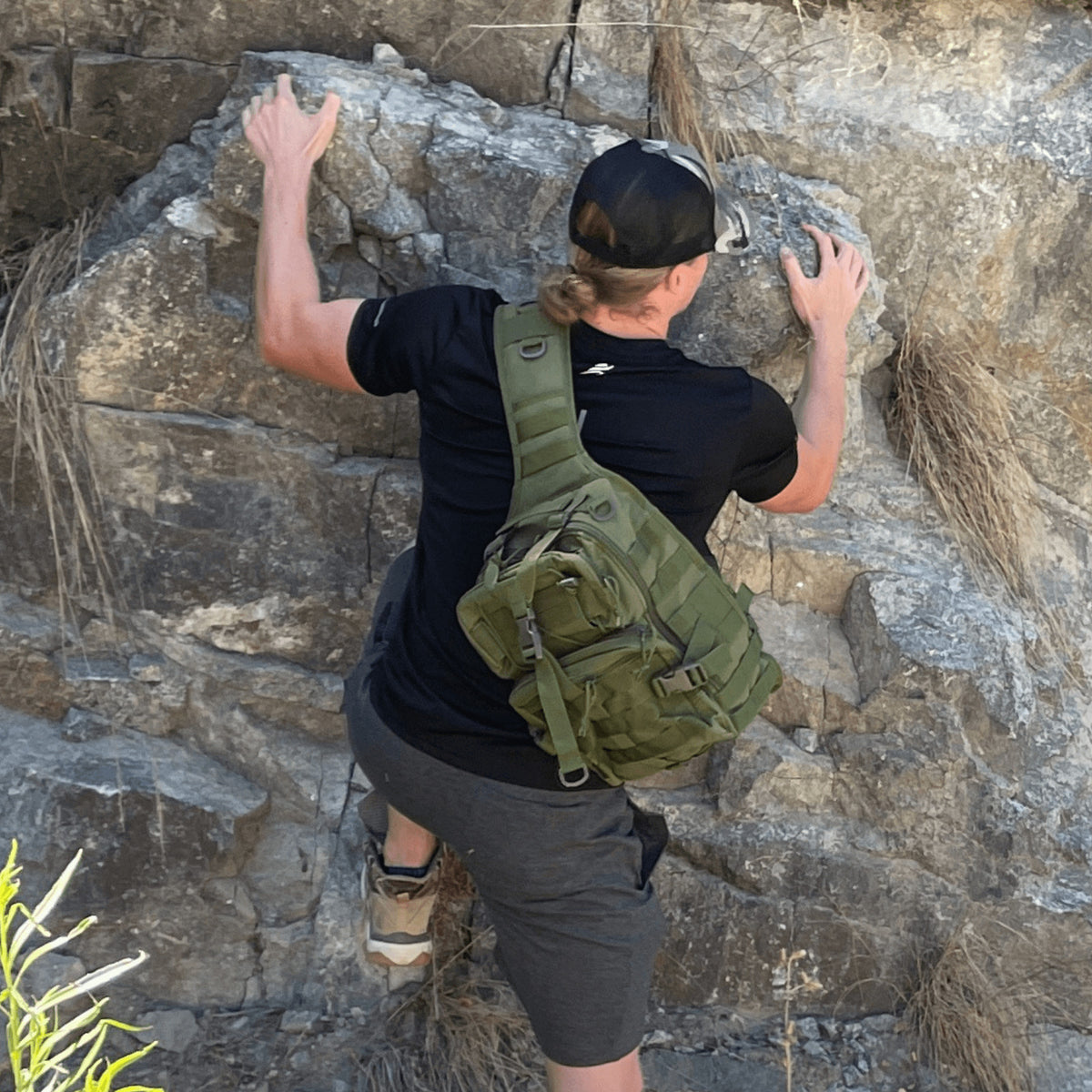 Tactical Military Sling Bag 15L with Molle Webbing and Adjustable Shoulder Strap