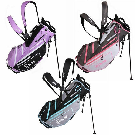 Lightweight Golf Stand Bag with 5-Way Divider and Dual Straps - All Colors