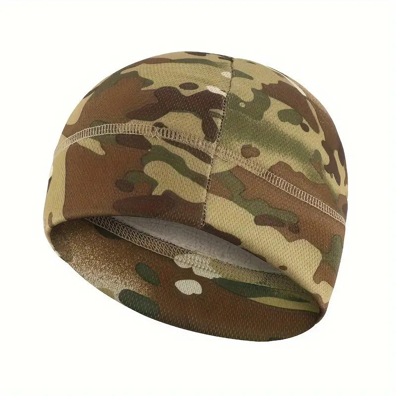 Camo Fleece Beanie Winter Hat Windproof Snow Skully Unisex