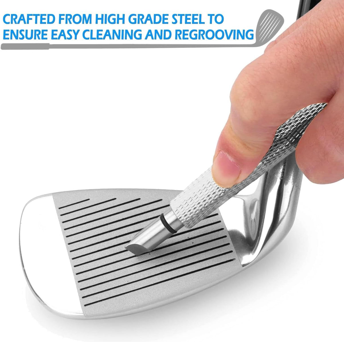 Golf Club Groove Cleaner - Compact Tool for Wedges & Irons in 5 Colors
