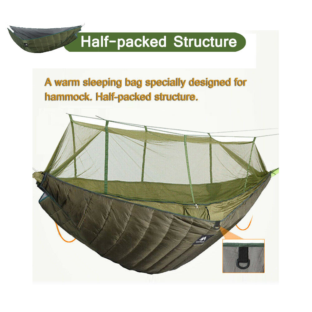 Double Hammock Underquilt Warm Outdoor Thermal Blanket for Camping & Hiking