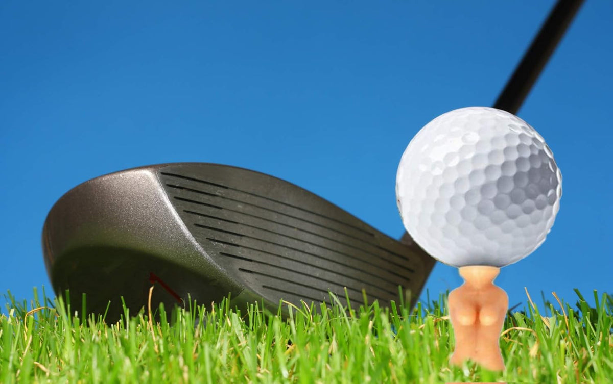 Novelty Golf Tees 50 Pack - 3 Inch Lady Figure Gag Gift for Men and Golfers