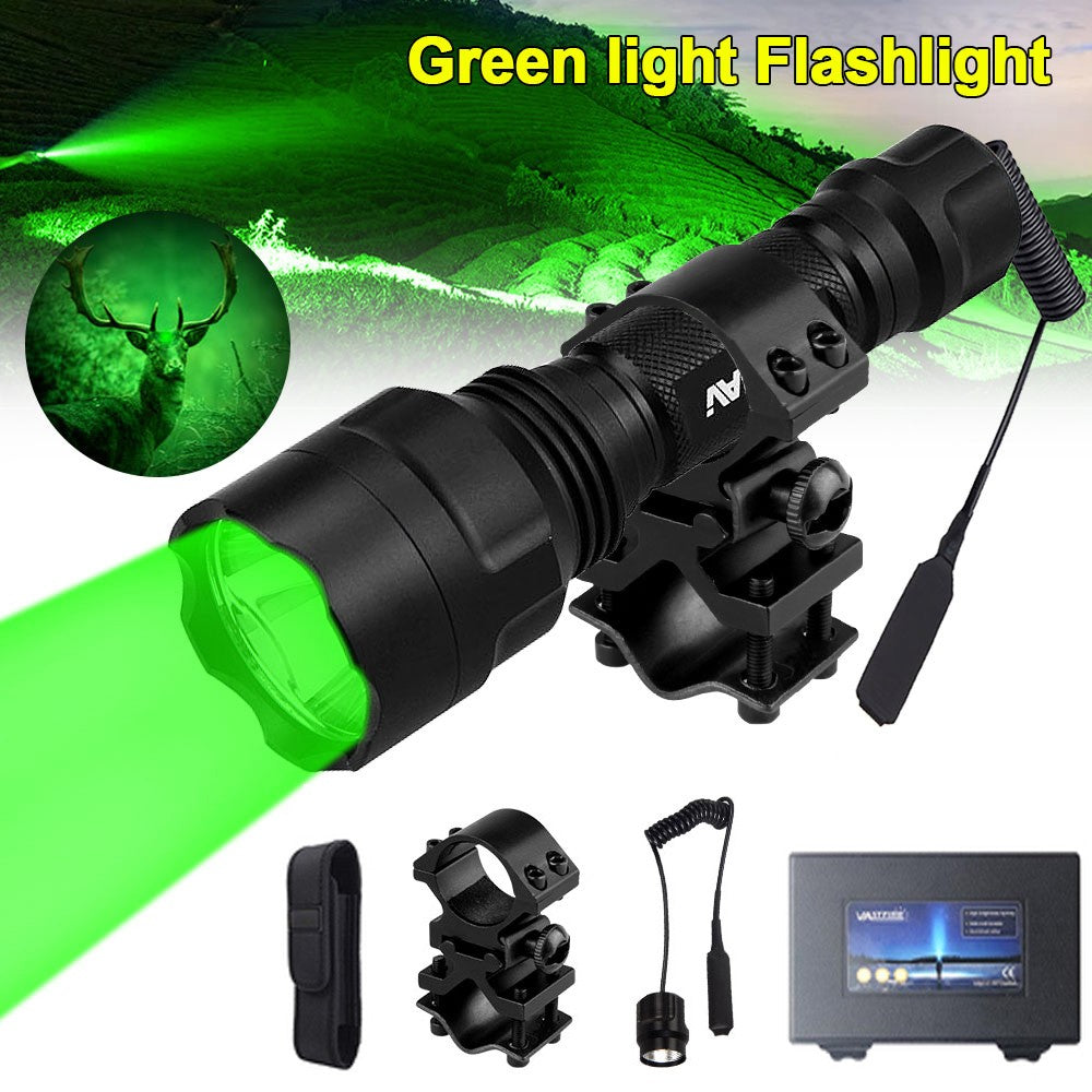 LED Predator Hunting Flashlight with Mount Set for Hog Coyote Varmint