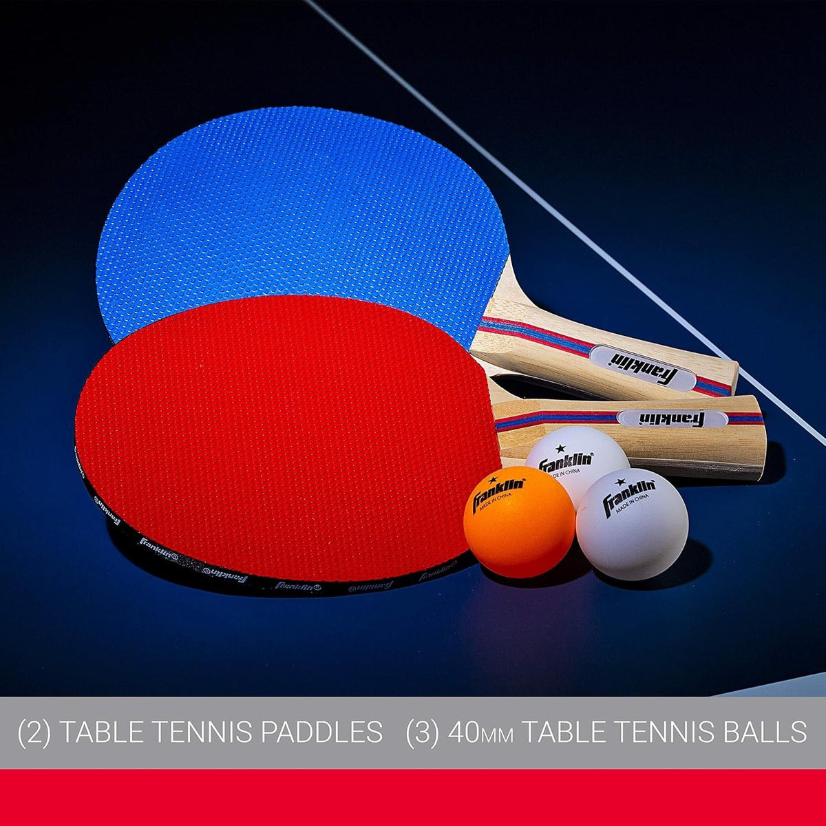 Franklin Sports Table Tennis Paddles Set with 3 Balls – 2 Player Boxed