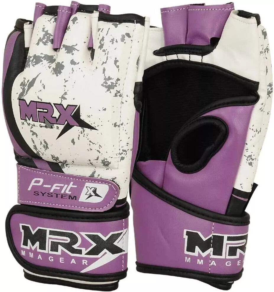 Womens MMA Grappling Gloves Sparring Boxing Fight Gloves Purple - Various Sizes