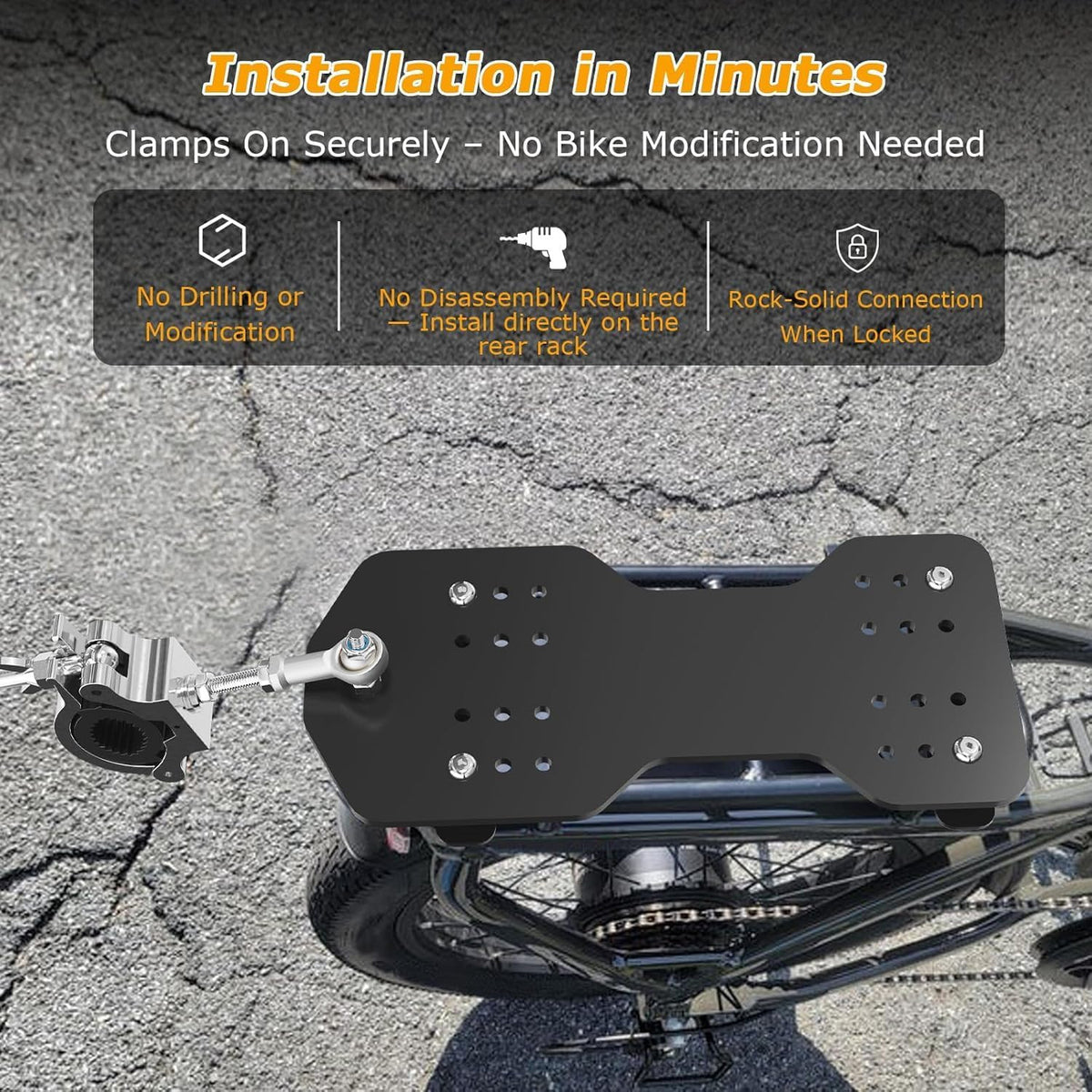 Universal Bike Trailer Coupler Hitch for E-Bike & Bicycle Heavy Cargo