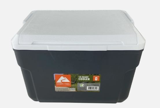 10 Quart Hard Side Cooler - Gray, 14-Can Capacity, Portable Outdoor Ice Chest