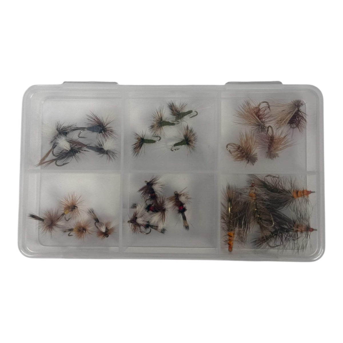 24 Piece Dry Fly Fishing Assortment with Fly Box - Trout & Freshwater