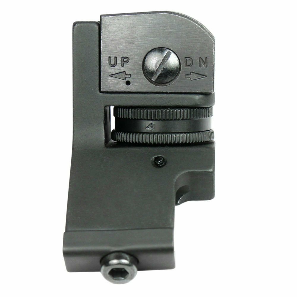 Adjustable Tactical Iron Sight Set with 45-Degree Offset for Rails
