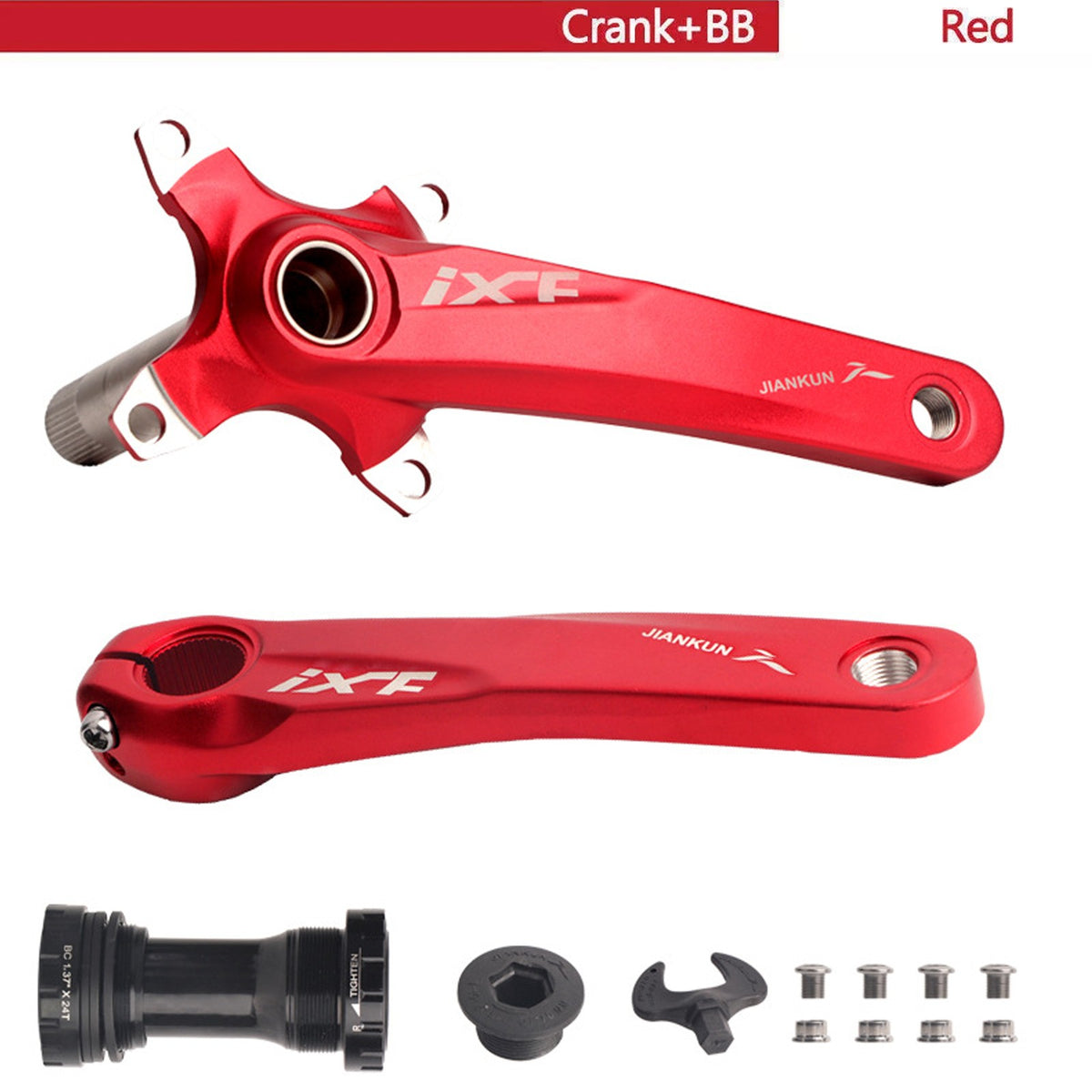 170mm Mountain Bike Hollowtech Crankset with Bottom Bracket for Shimano