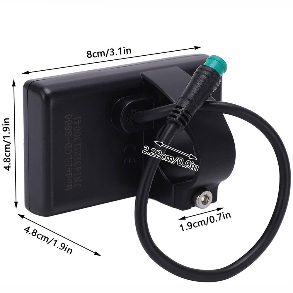 Electric Bike LCD Display 24V/36V/48V Waterproof Segment Meter