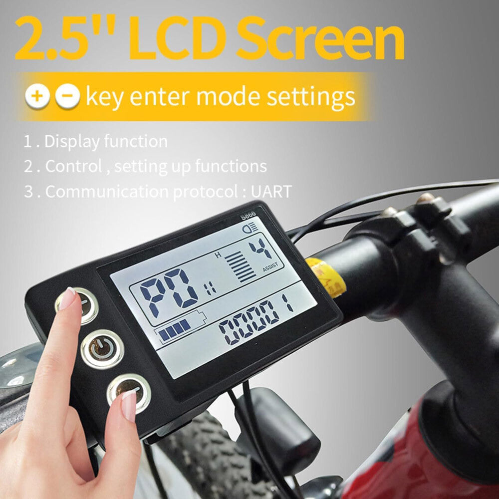 Electric Bike LCD Display 24V/36V/48V Waterproof Segment Meter