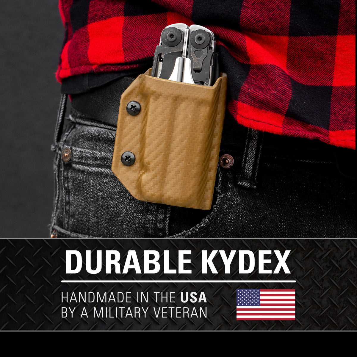 Kydex Multitool Sheath for Leatherman Surge - USA Made, Adjustable Carry